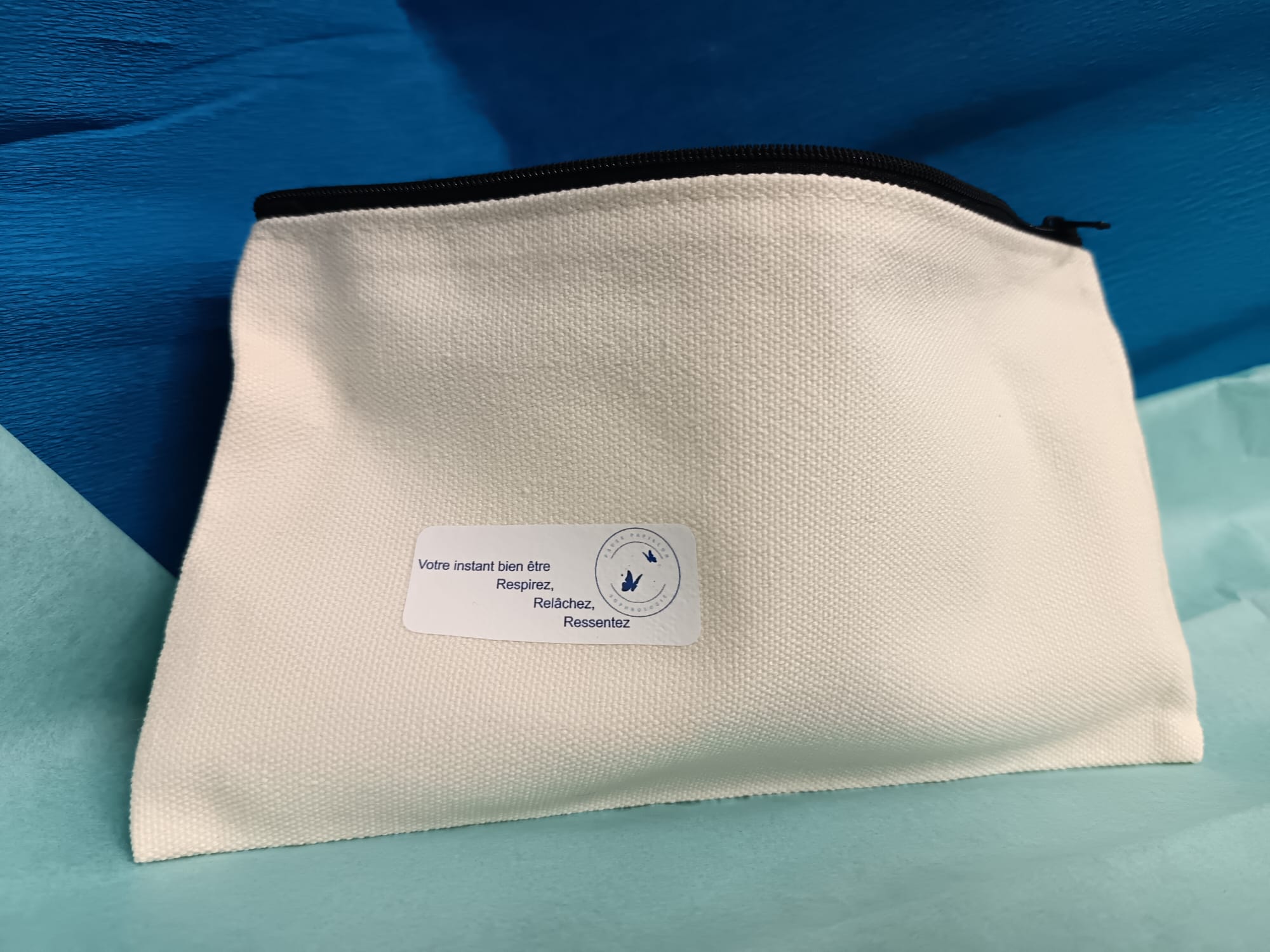 Pochette Tissu Zippée